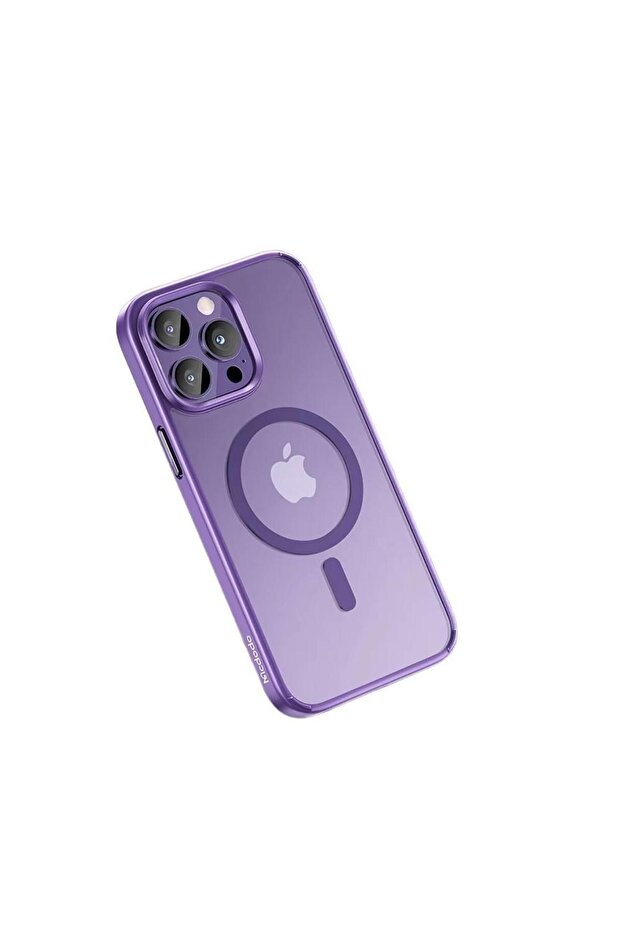 PC-5357 IPHONE 15 PRO MAX UYUMLU MAGSAFE KILIF MOR - 3