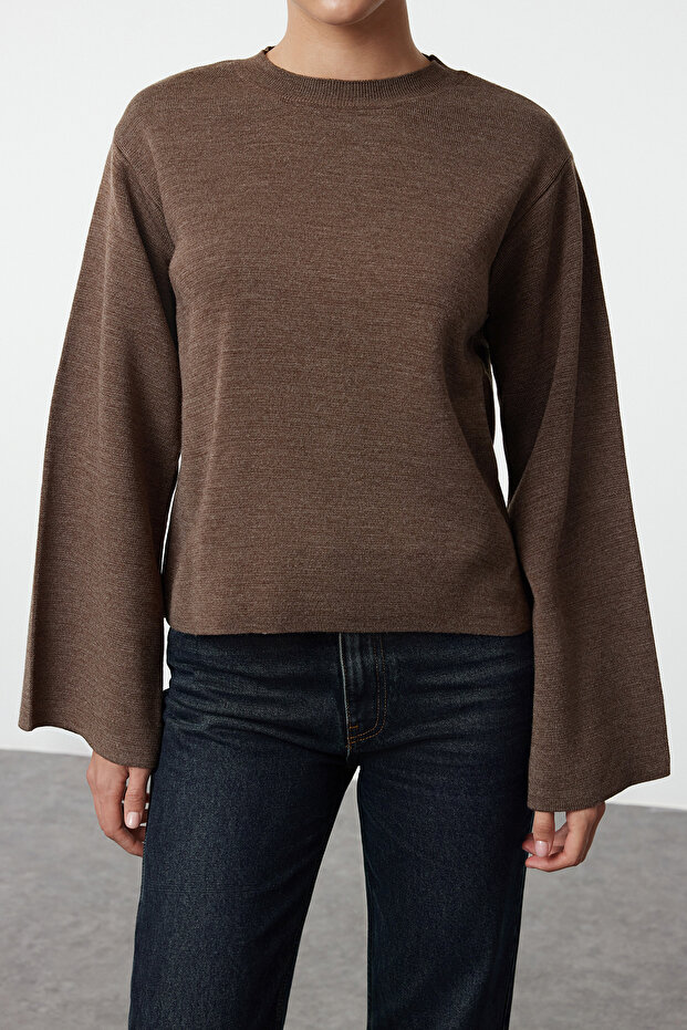 Nachhaltigerer Nerz-Basic-Strickpullover TWOAW25KZ00313 - 4