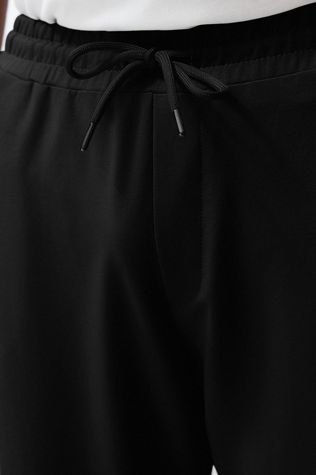 Büyük Beden Siyah Oversize/Geniş Kesim Eşofman Altı TMNSS24AJ00001 - 8