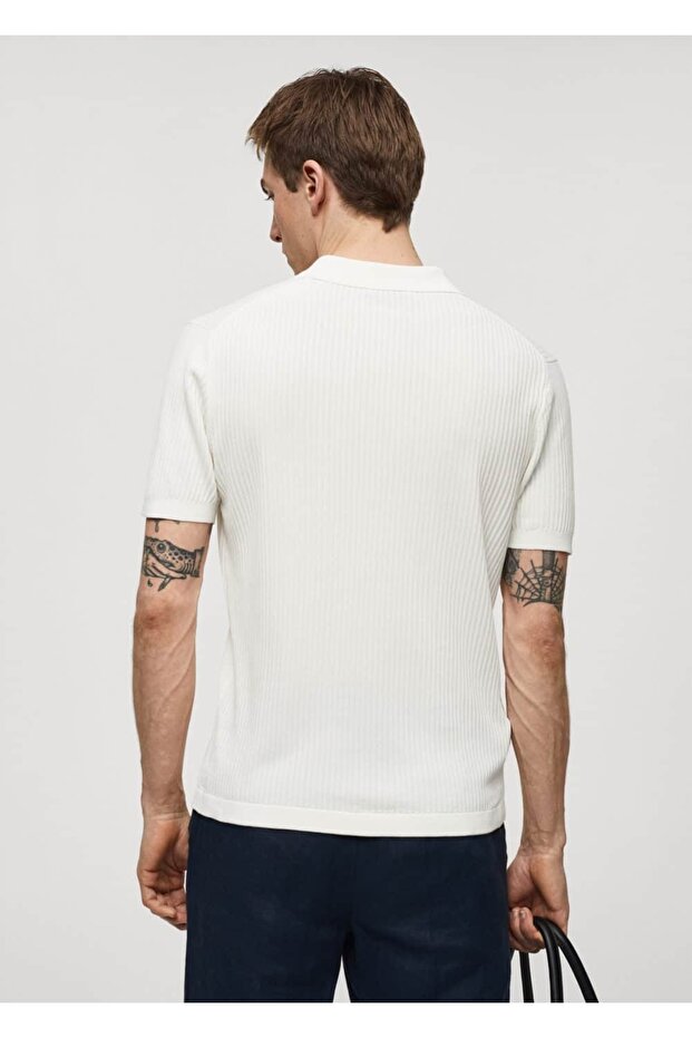 Pamuklu triko polo gömlek - 4