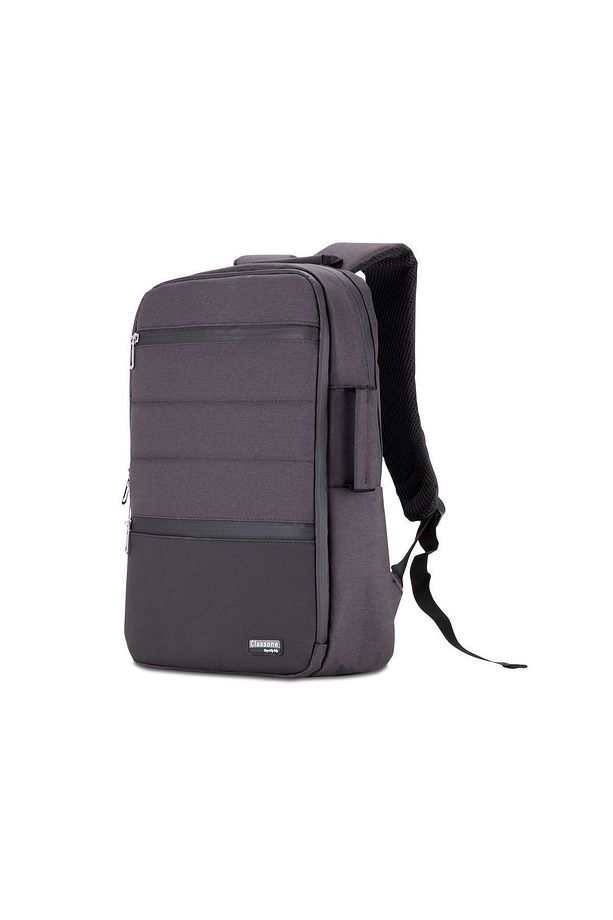 BP-TX304 Combo Serisi 15,6'' Su Geçirmez Kumaş ve Fermuar Notebook, Laptop Sırt Çantası -Antrasit - 6
