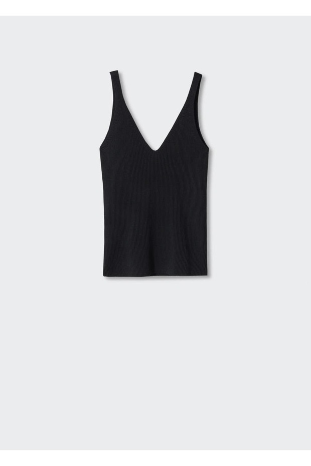 V Yaka Triko Bluz - 3