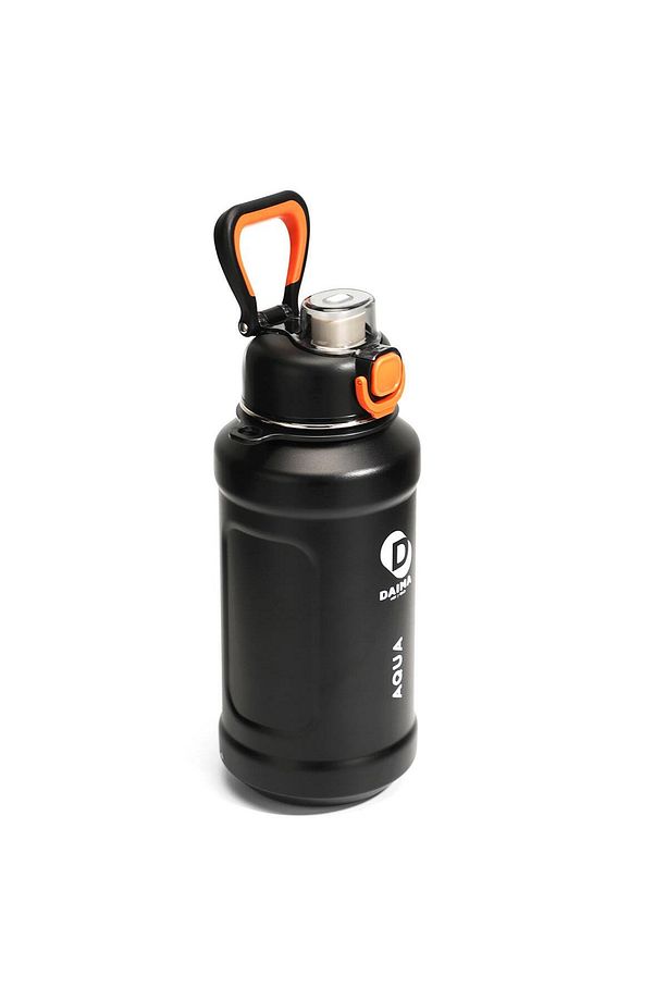 Brioni Daima Aqua 1000 ml Sıcak Soğuk Çelik Siyah Termos - 2