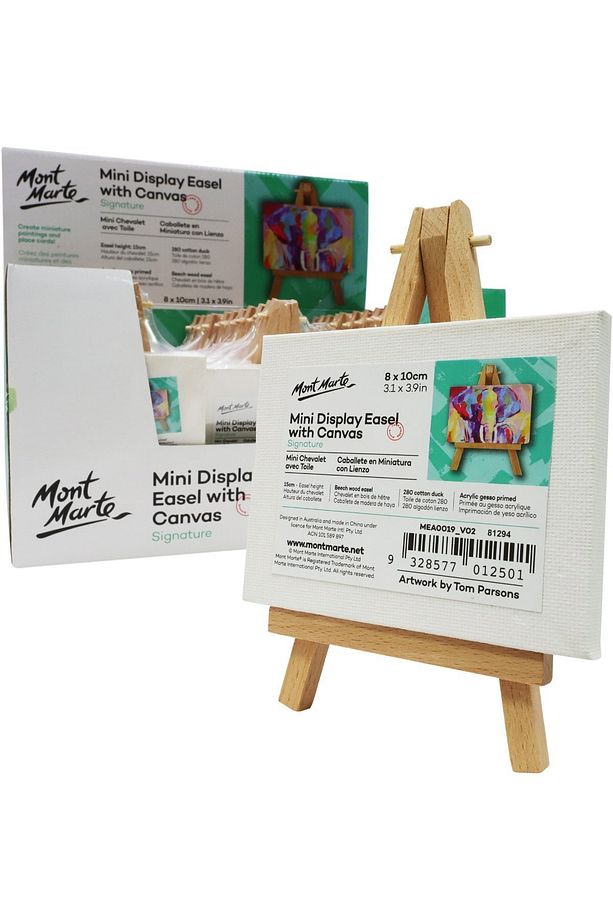 MM Mini Teşhir Şövale Kanvaslı 8x10cm Signature - 4