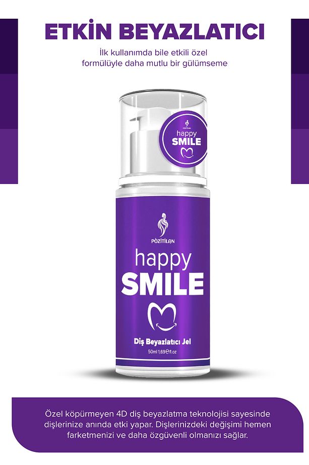 Beyazlatıcı Diş Jeli Happy SMİLE 50 ml - 2