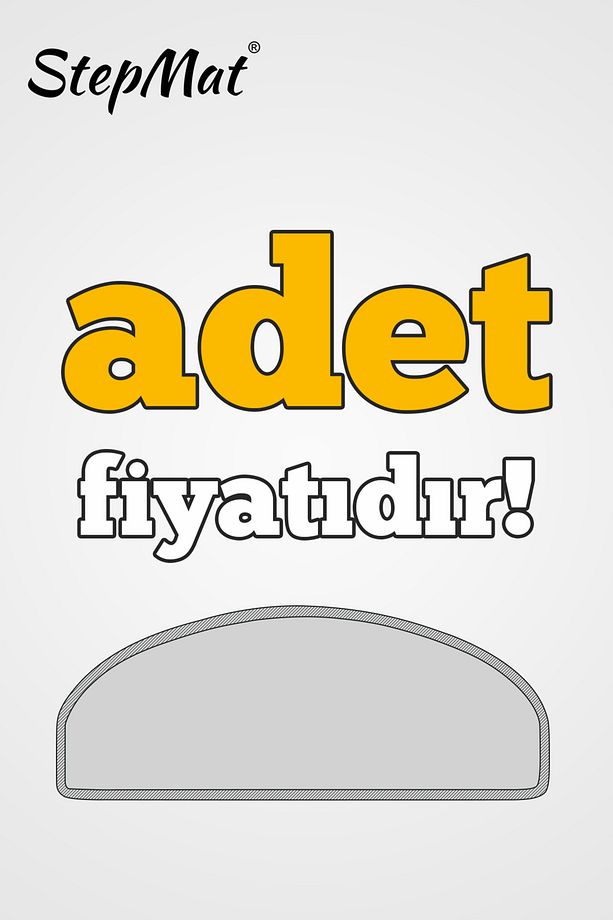 Yarım Ay Bukle Halıdan Ekonomik Basamak Ve Merdiven Paspası -bej / Adet Olarak Satılır - 8