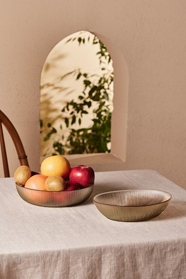 Roca 2 Parça Cam İkram Sunum Seti - 1