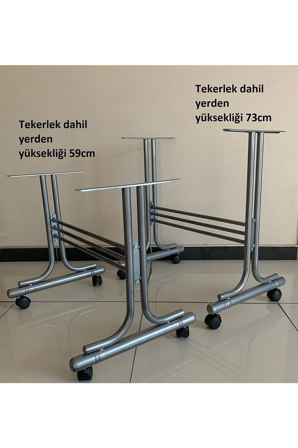Tekerlekli Sehpa Ayağı, Ayak, Masa Ayağı, Tekerlekli Masa Ayağı, 73cm, Yüksek Masa Ayağı - 8