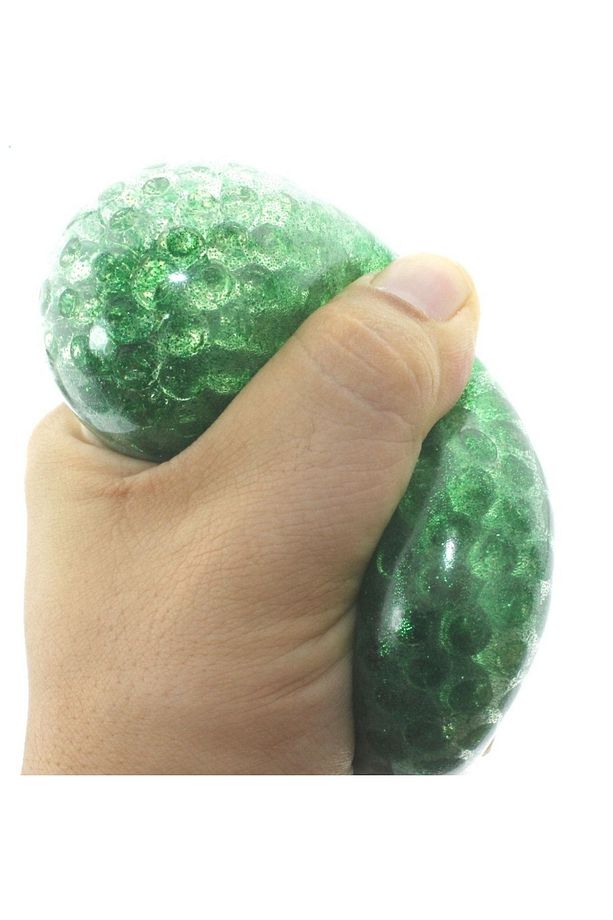 Squishy Stres Topu Simli Yeşil Kristal Slime - 2