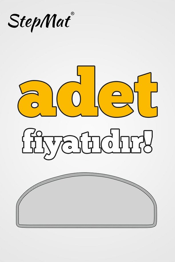 Yarım Ay Bukle Halıdan Ekonomik Basamak Ve Merdiven Paspası - Gri / Adet Olarak Satılır - 7