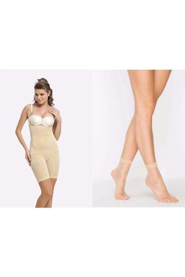 Women's Whole Body Tight Gripper Body Corset Size 1 Delivers Slimming Socks Gift