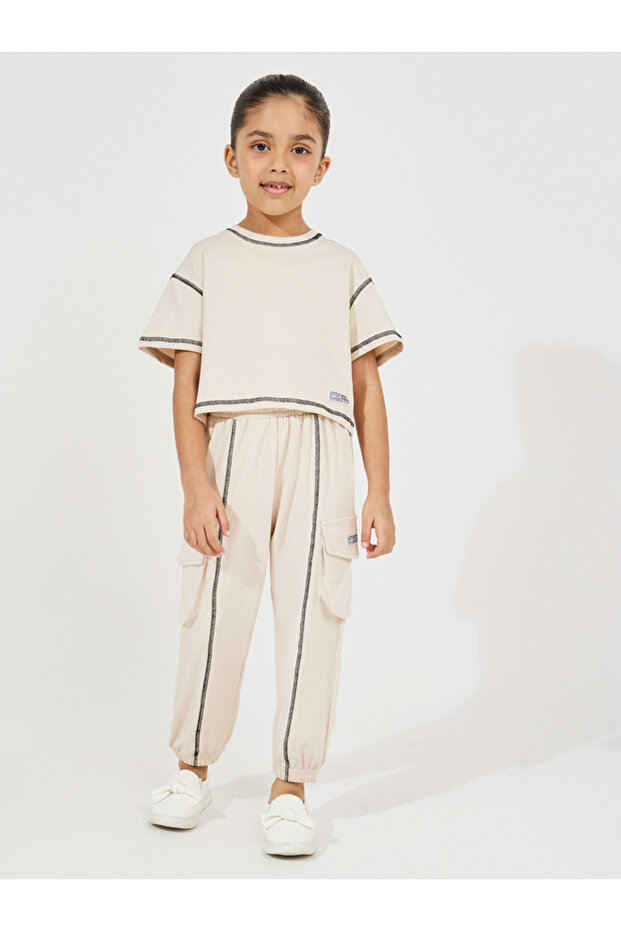 Overlock Seam Boxy T-Shirt & Joggers Set
