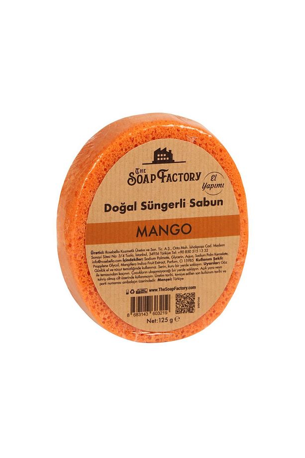 Doğal Süngerli MANGO Sabunu 125 g - Lüks - Tüm Cilt Tipleri İçin - 2