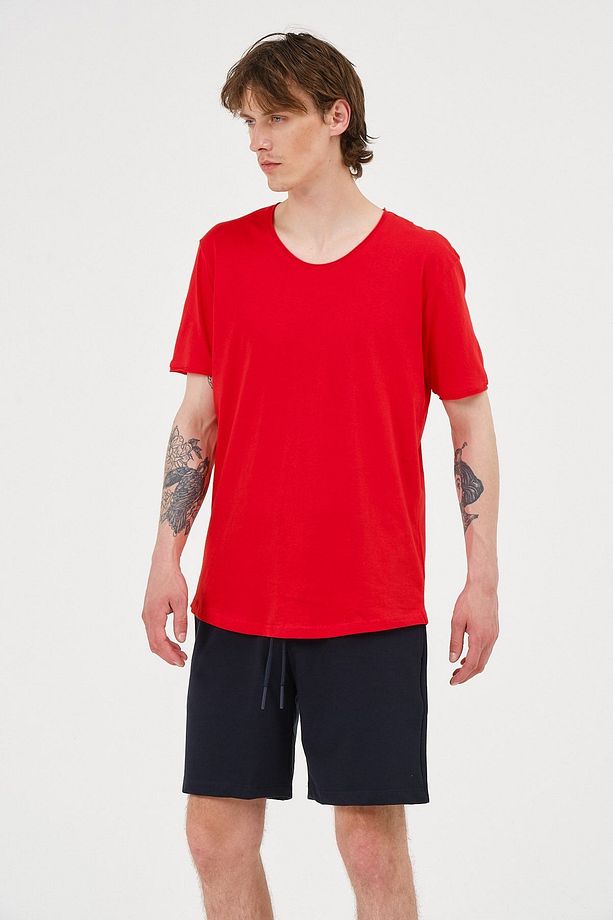 Unisex Lacivert Pamuk İçerikli Regular Fit Yazlık Rahat Şort - 5