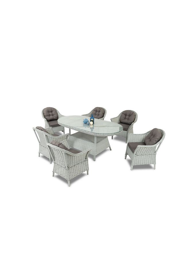 Bitez 6 Kişilik Rattan Yemek Takımı - 1