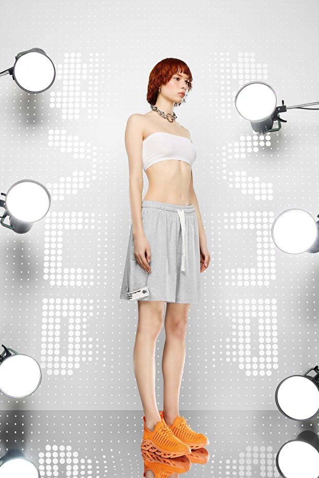 Gri Melanj Şort 15003 - 3