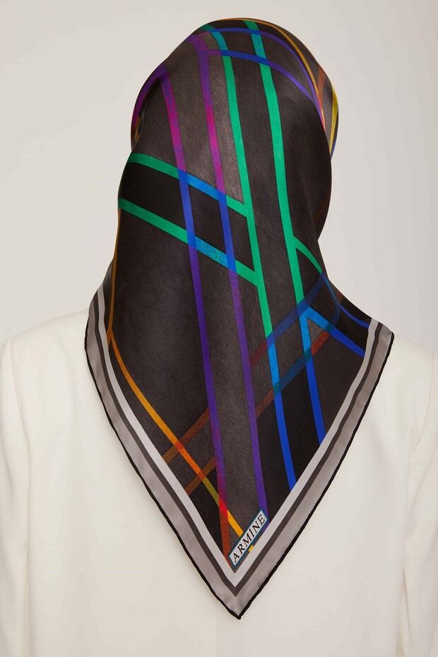 Nostalji Serisi Twill Ipek Eşarp 8843d-07 - 5