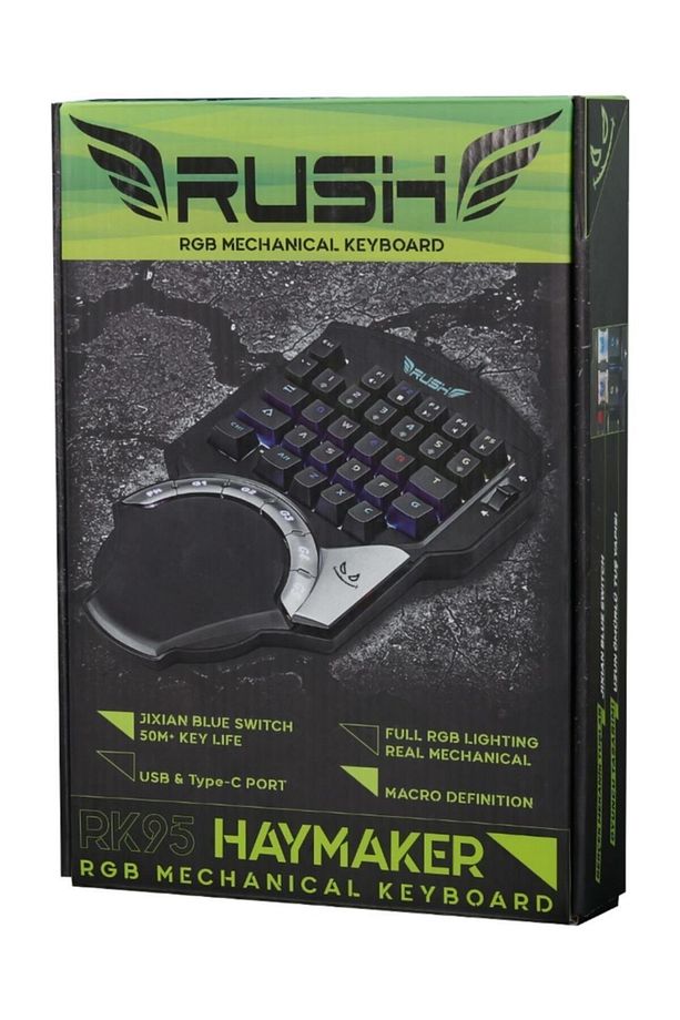 Haymaker Rk95 Mavi Switch Rgb Makrolu Mini Tek El Mekanik Oyuncu Klavyesi - 6