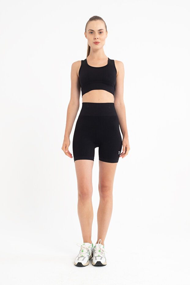 Seamless Biker Tights Double Sports Set