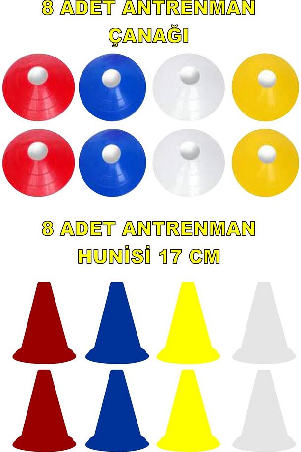 Sarı HUNİ ÇANAK SET 8ÇANAK+8HUNİ Yer İşareti - 1