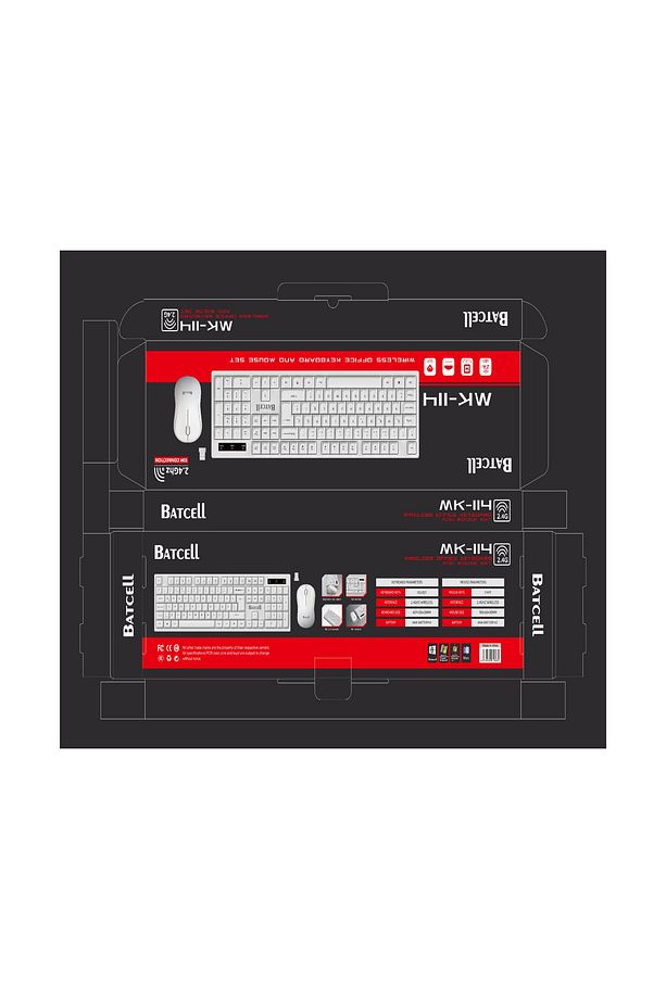 Kablosuz Klavye Mouse Seti Türkçe Q Klavye Sessiz Usb’li Klavye Fare Set Beyaz - 5