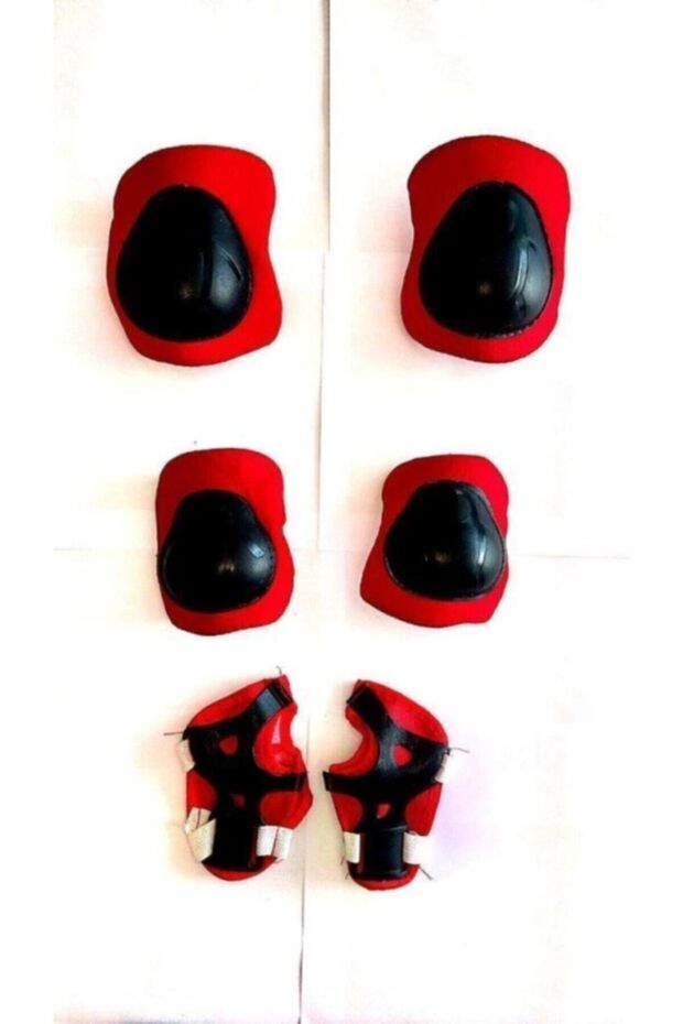 Protective Knee Pad Set Knee Pad, Elbow Pad, Glove Set Red