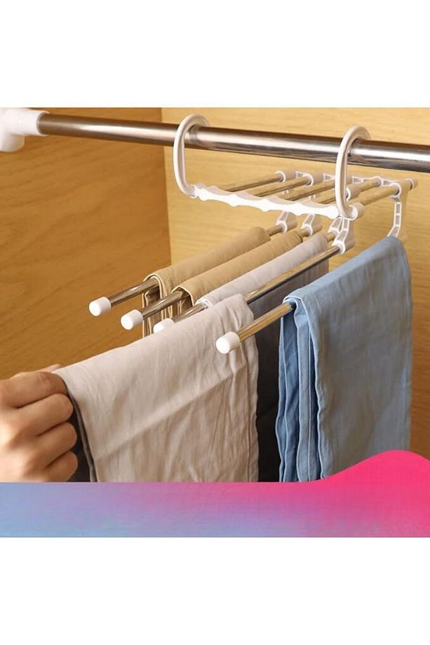Çok Amaçlı Hareketli 5ın 1 Pantolon Askısı - 5