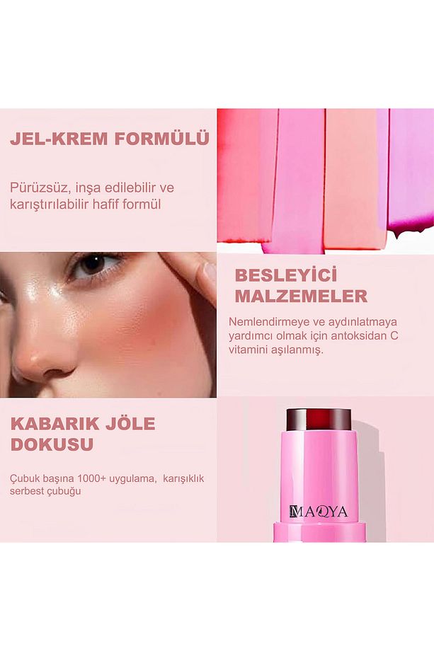 JEL Lip To Cheek Tint Ruj Ve Allık - 3