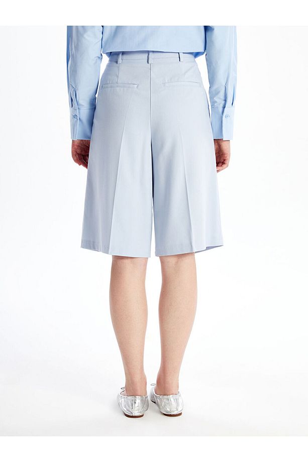 Kadın Loose Fit Düz Şort - 4