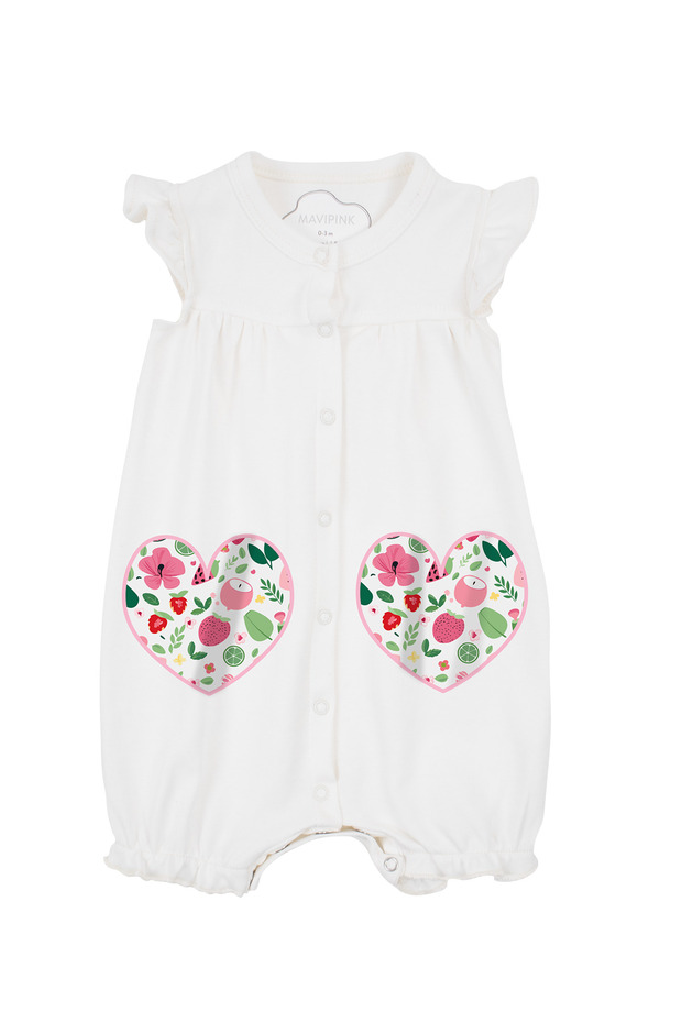 Kız Bebek Romper Kısa Şort Tulum - 1