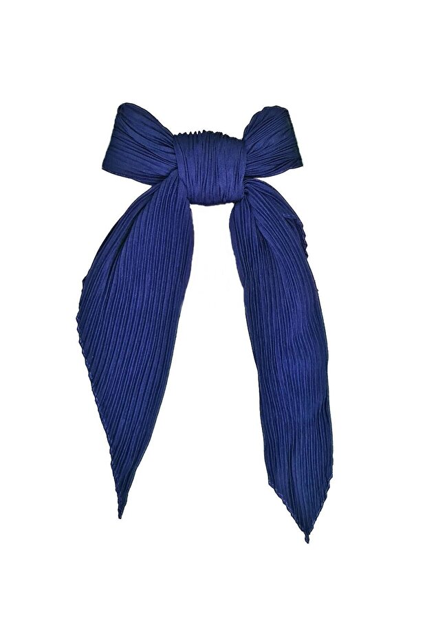 Women's Pleated Scarf - Solid Color Scarf - Plain Pleated Scarf - Women's Scarf Navy Blue - Pleated Scarf