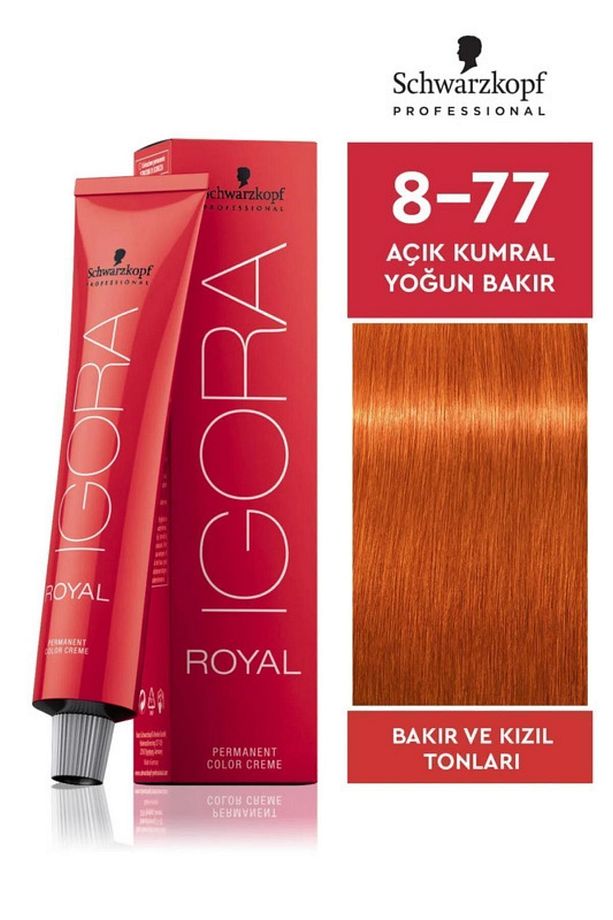 Igora Royal 8-77 Açık Kumral Yoğun Bakır Saç Boyası 60ml - 1