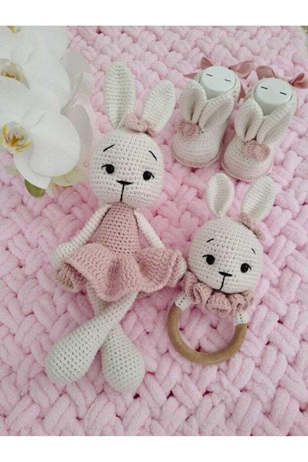 AMİGURUMİ TATLI TAVŞAN 3'LÜ SET - 2