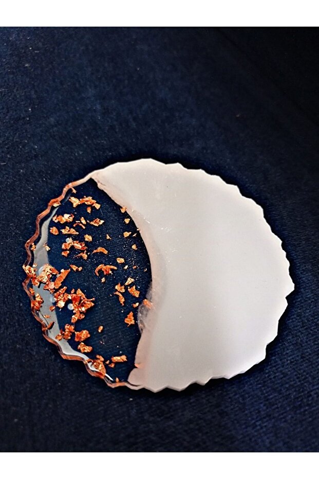 Epoxy under Cup - Orange Leaf, Single Design - 1