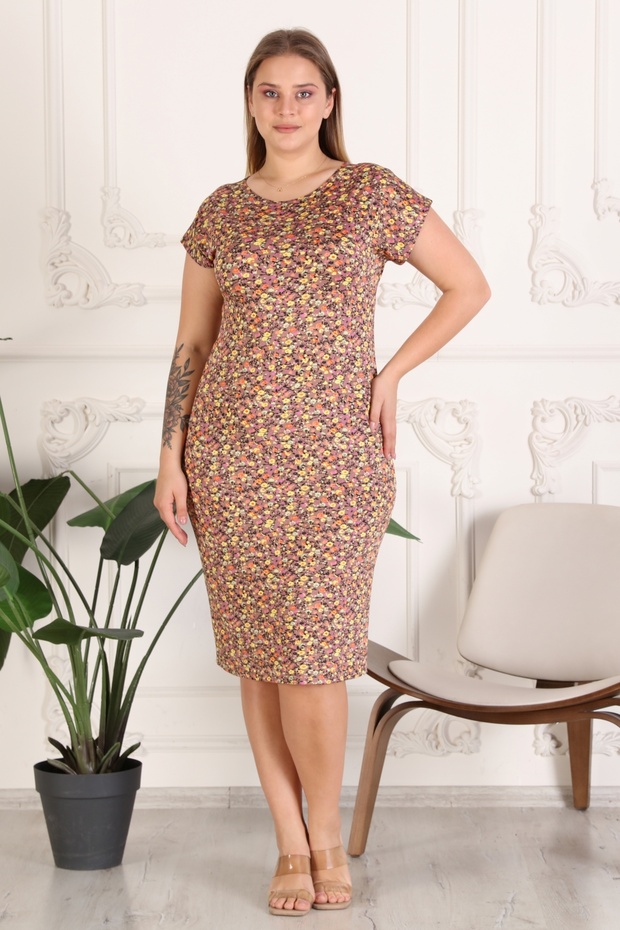 MİCRO POLYAMİD KUMAŞ ELBİSE 1711-121 - 6