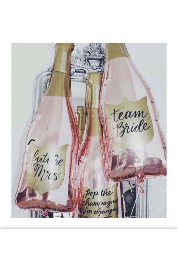 Team Bride Champagne Wine Bottle Foil Balloon 1 Piece