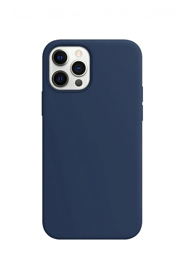 Apple iPhone 13 Pro Max Compatible Velvet Launch Silicone Case Cover Navy Blue