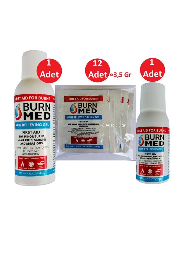 BURN MED İLK YARDIM SETİ MİNİ KİT 12 Adet 3,5 gr + 1 Adet 118 ML + 1 Adet 59 ml Jel - 3