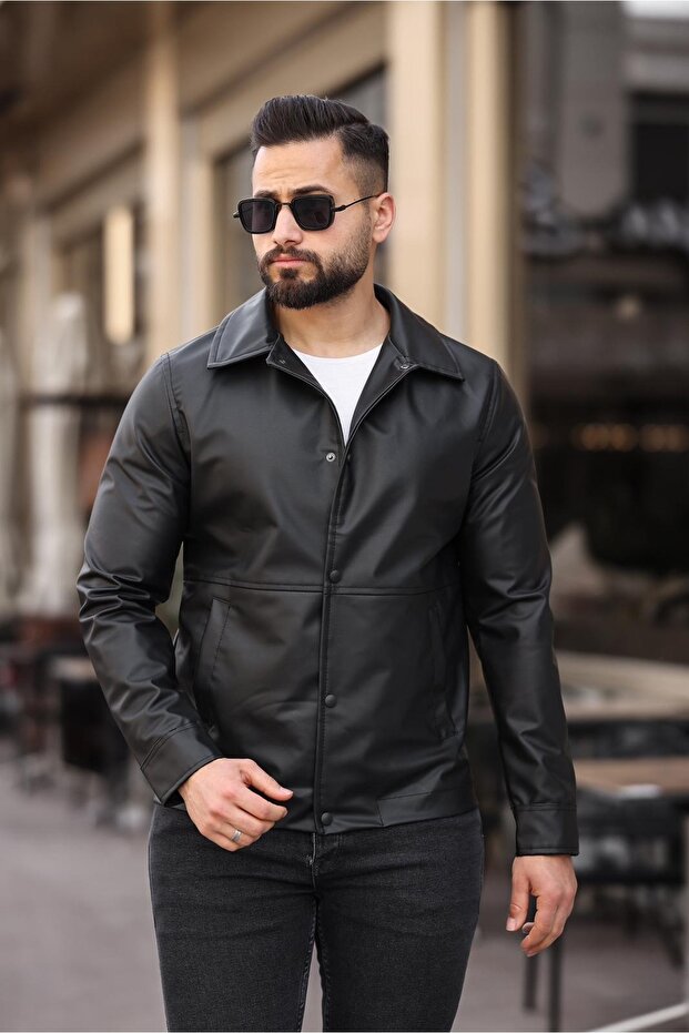 slimfit deri ceket