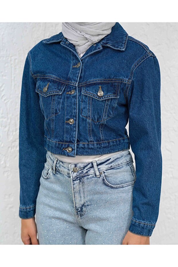 سترة الدنيم المحاصيل - 5