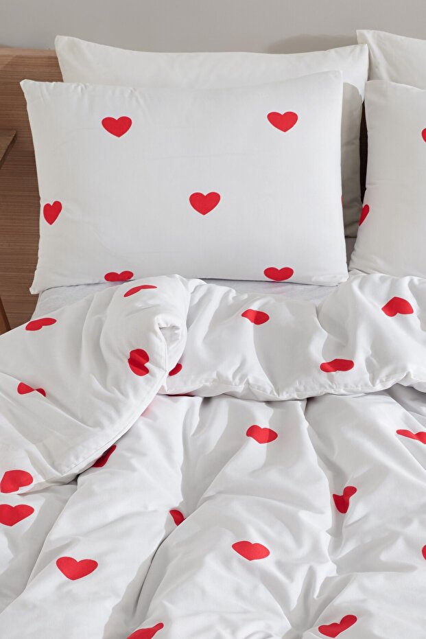 Çift Kişilik Nevresim Takımı - Sonsuz Aşk (Kalpli) - 3