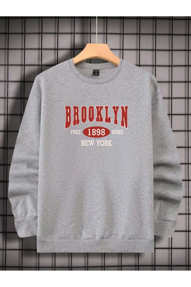 Sıfır Yaka on Broklyn Printed Women'S/Men's Owersiz