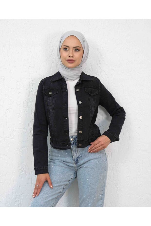 سترة قصيرة من الدنيم - 1