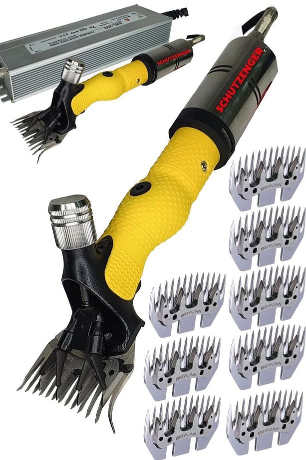 4200 Wat Güçlendirilmiş Adaptörlü Yeni Nesil Koyun Kırkma Makinesi +9 Tarak + 9 Bıçak Beiyuan Bıçak - 1
