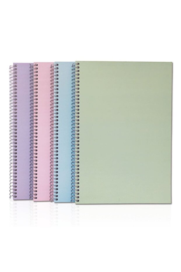 Bayindir & Spiral Hard Cover Pastel School Notebook 13x21 100 Sheets Striped 1 Piece