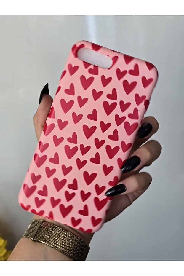 حافظة إطلاق وردية منقوشة متوافقة مع هاتف Iphone 7 Plus / 8 Plus - 2