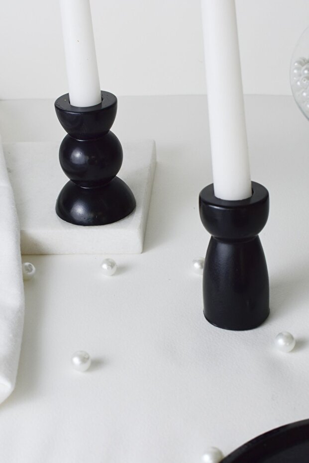 Roma Sütun Şamdan 2li Set - 2