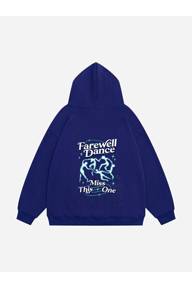 Unisex Farewell Dance Printed Hooded Fleece Oversize Sweatshirt