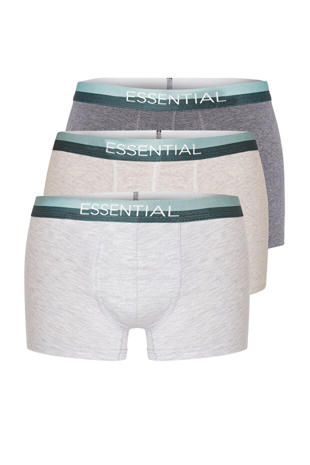 3 Pack Patterned/Plain Cotton Boxer Tmnaw25Bx00013