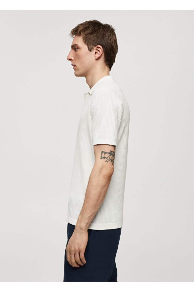 Pamuklu triko polo gömlek - 7